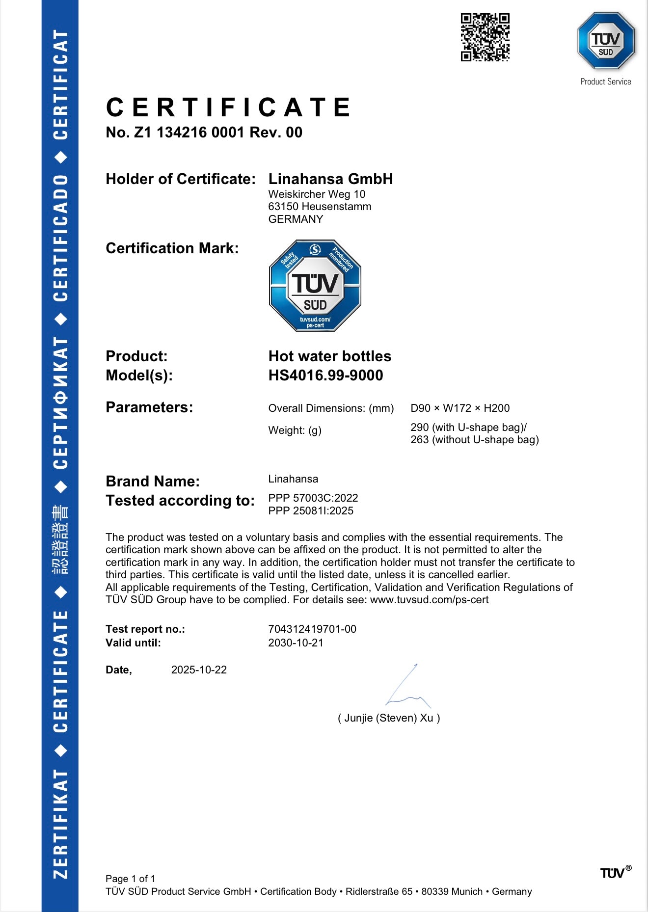 LINAHANSA LUFI Wärm-Kühlflasche